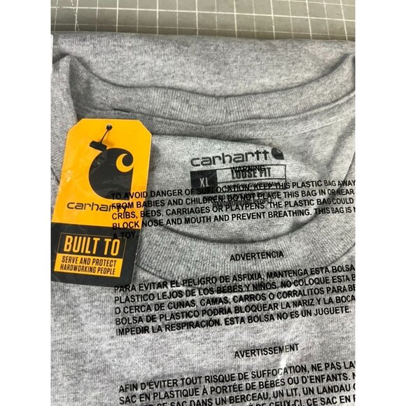 Carhartt Men's K87 Workwear Pocket Crewneck Cotton T-Shirt Sz. XL Gray NEW~~~ - Picture 3 of 6